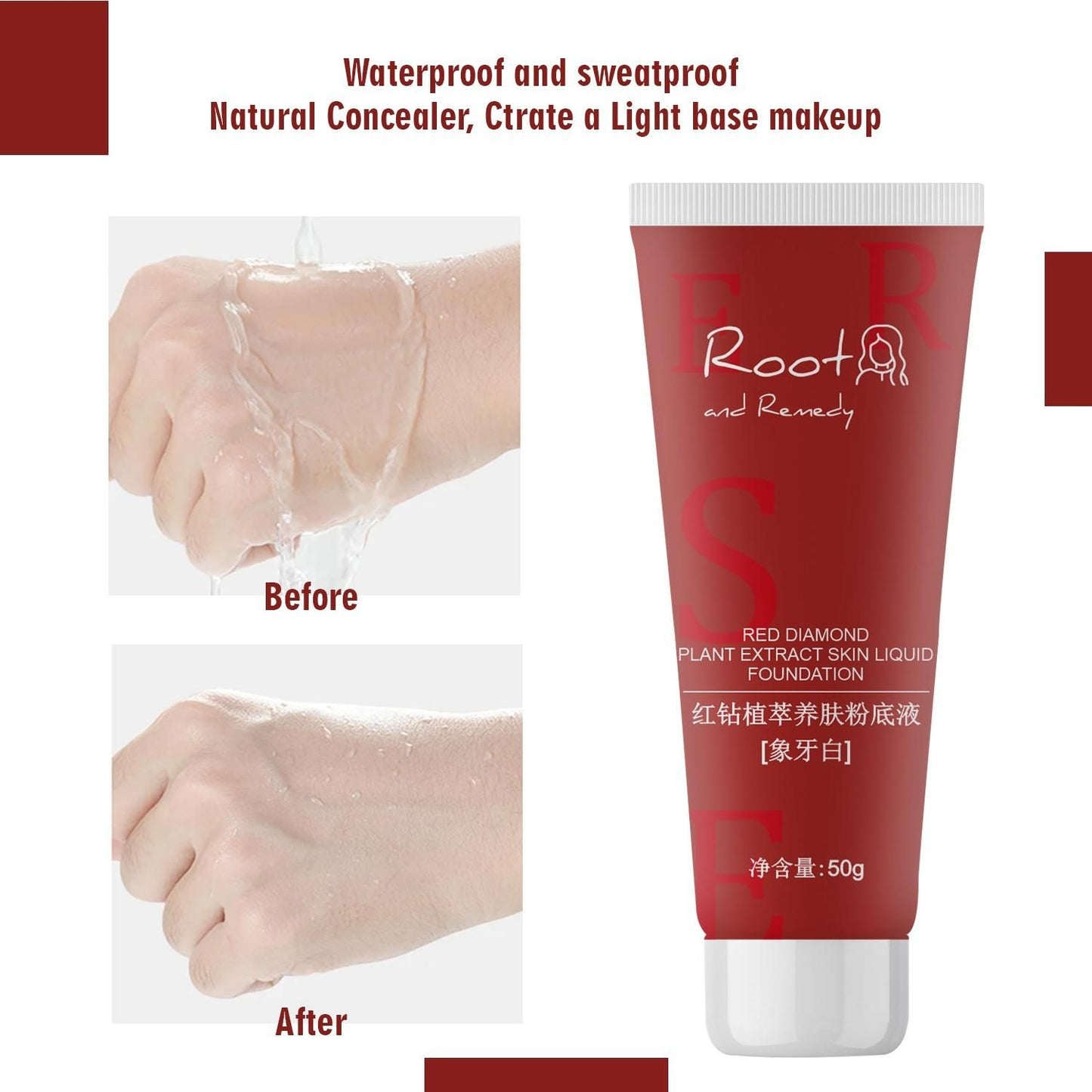 Red Diamond Plant Extract Skin Liquid Foundation 50g Pack of 1